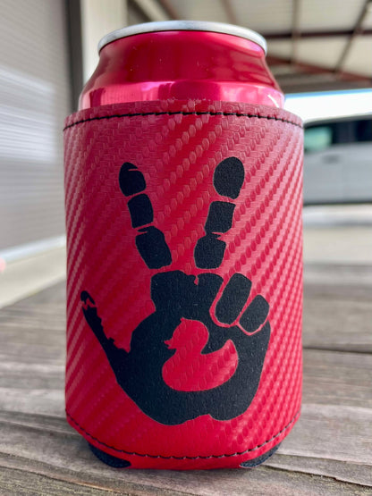 Red Carbon Fiber Koozie