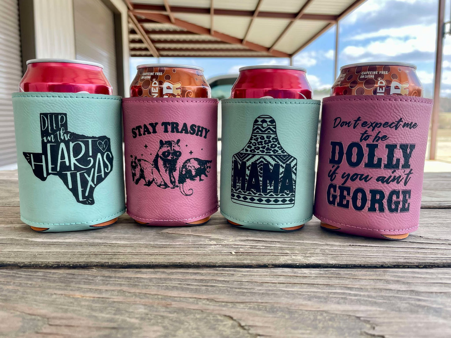 Turquoise & Pink Koozie