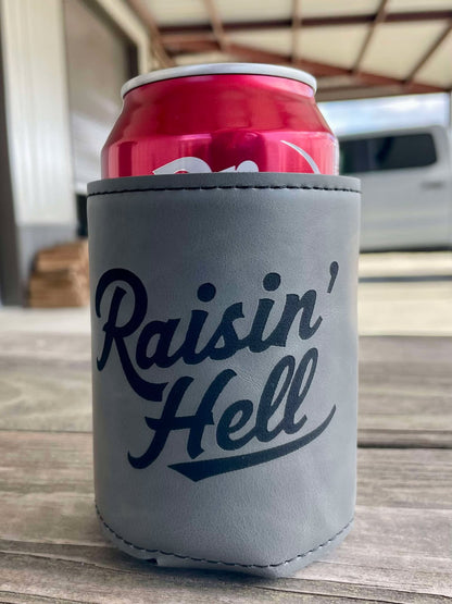 Grey Leatherette Koozie