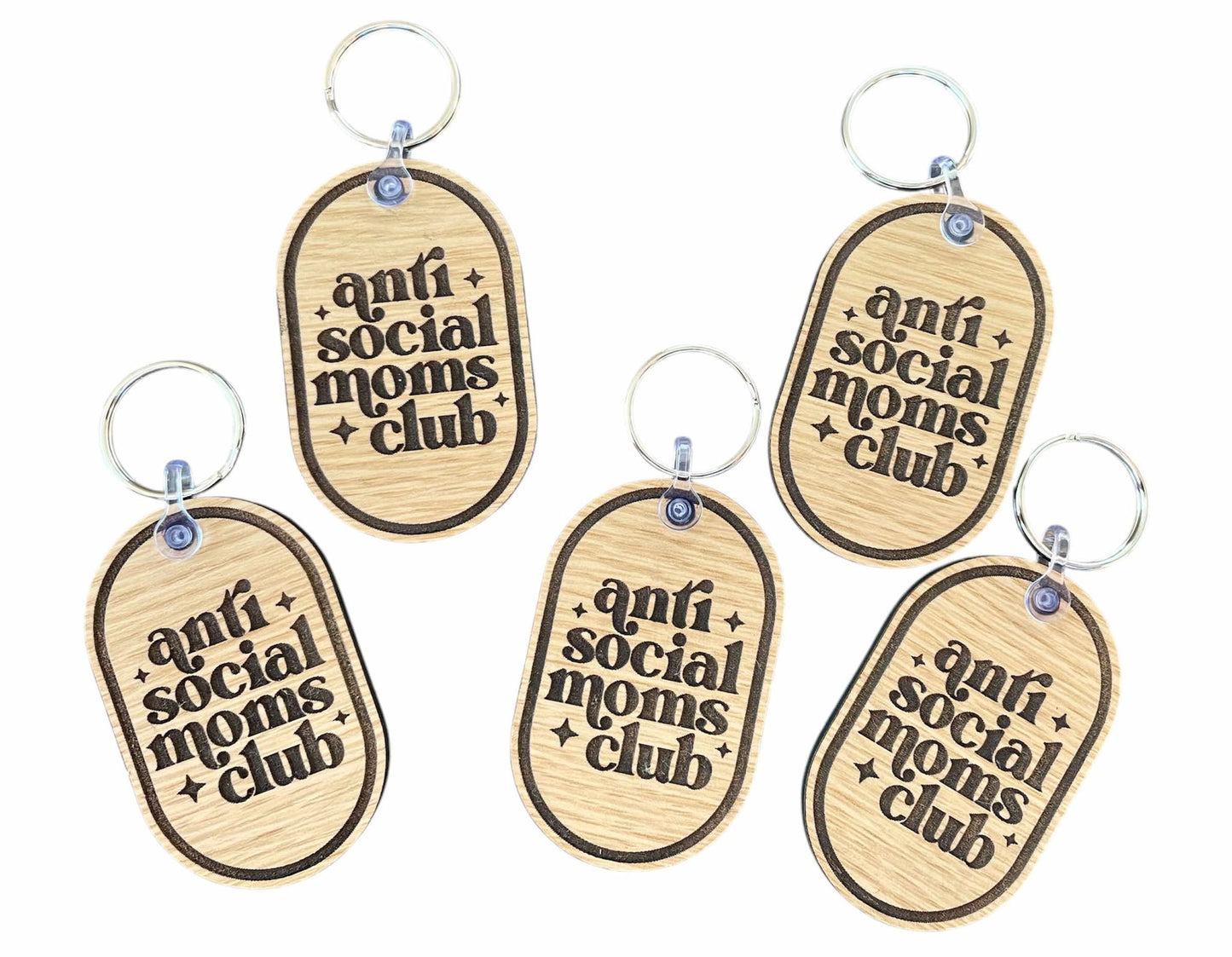 Anti-social Moms Club Keychain