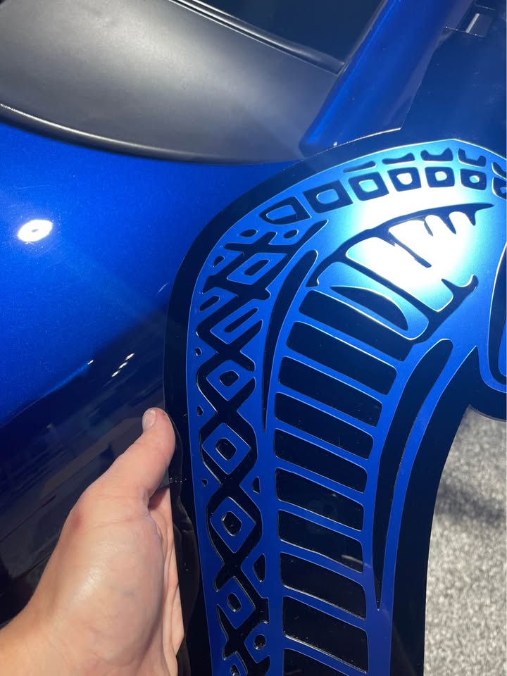 24" Cobra Hood Prop - Royal Blue Metallic