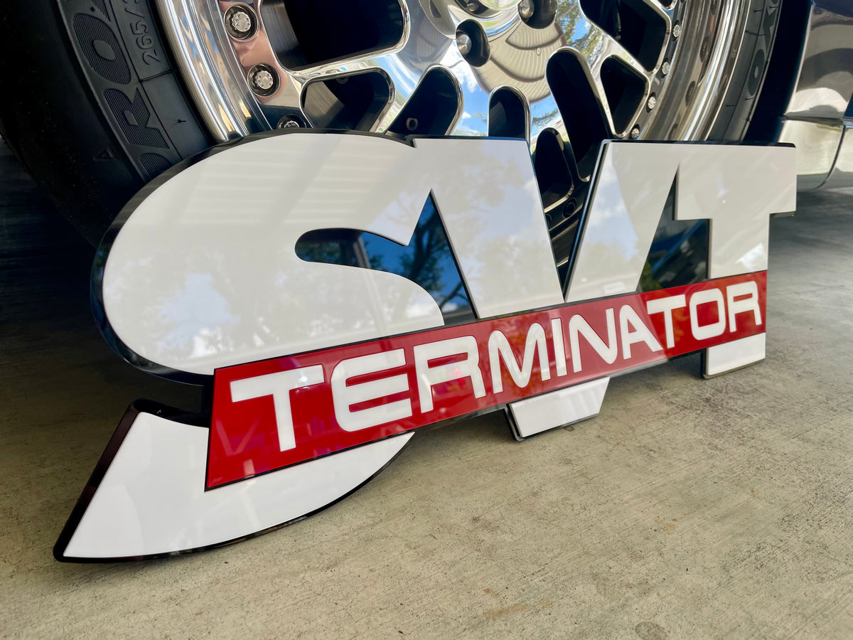 Terminator Red Sign SVT Terminator Badge Sign – Dusty Creek Designs