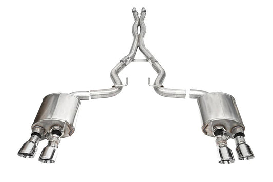 24-   Mustang Dark Horse 5.0L Xtreme 3" Cat Back Exhaust - Polished Tips