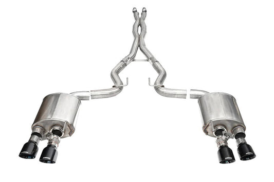 24-   Mustang Dark Horse 5.0L Xtreme 3" Cat Back Exhaust - Blk Tips