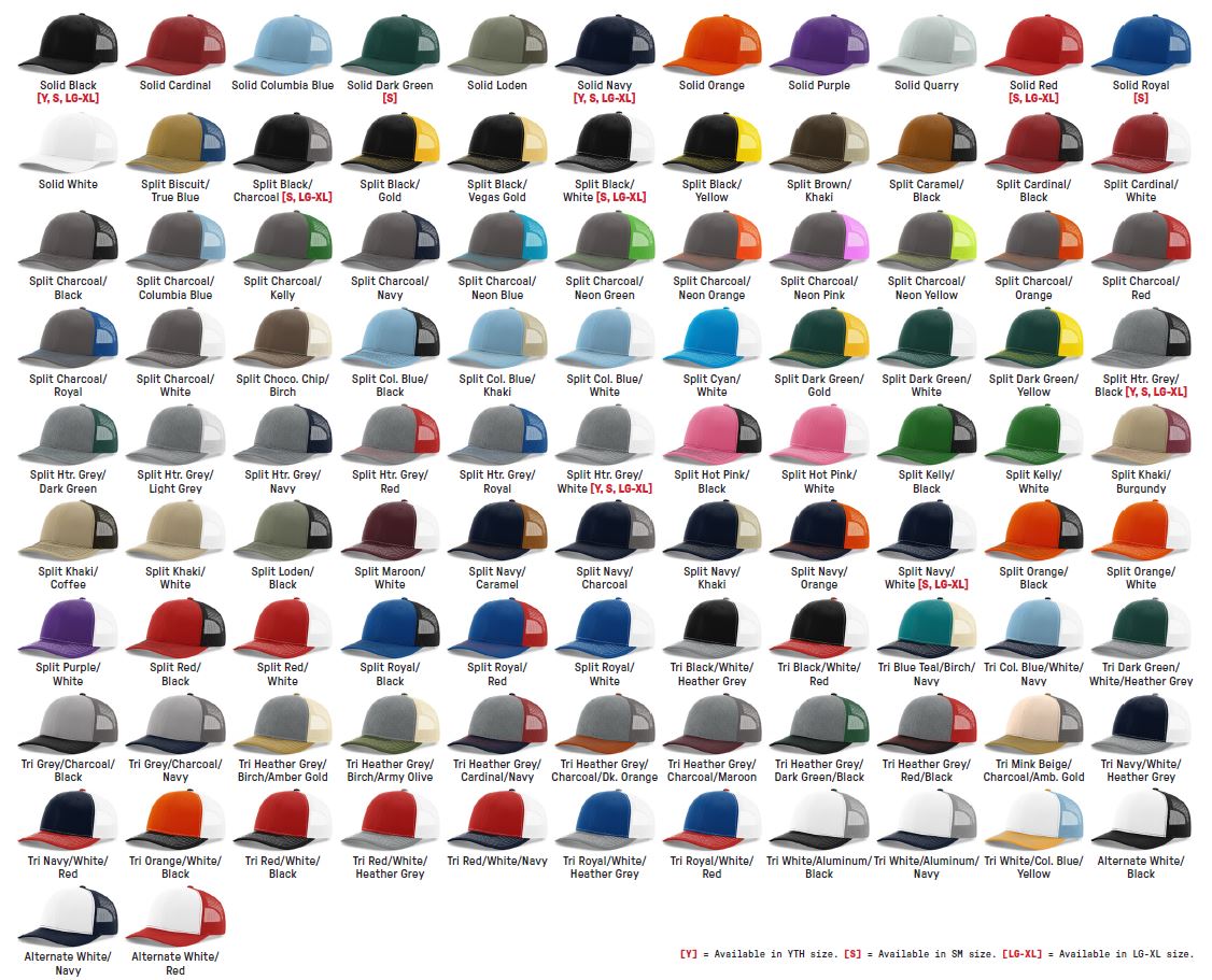 Branded Richardson 112 Hats