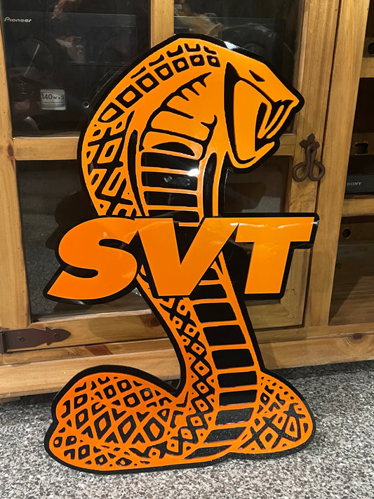 Blemished 24” Metallic Orange SVT Cobra Sign