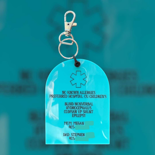 Acrylic Medical ID Tag