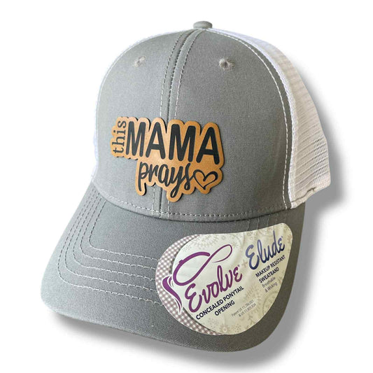 This Mama Prays Ponytail Hat
