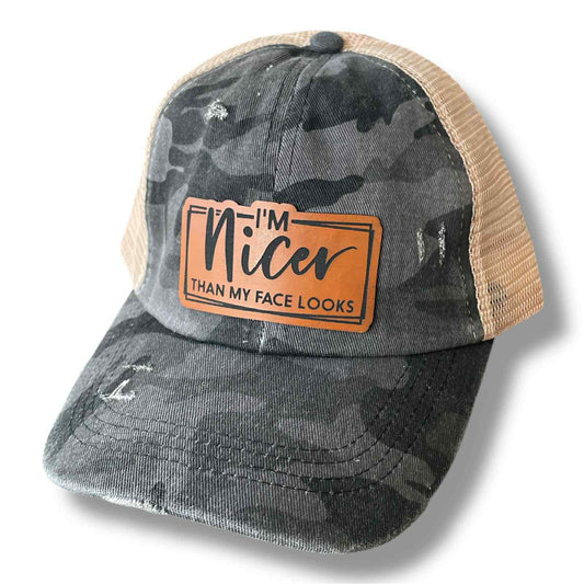 I'm Nicer Ponytail Hat